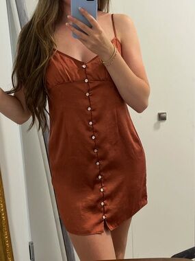 Aritzia❣️Wilfred bloom mini satin dress
